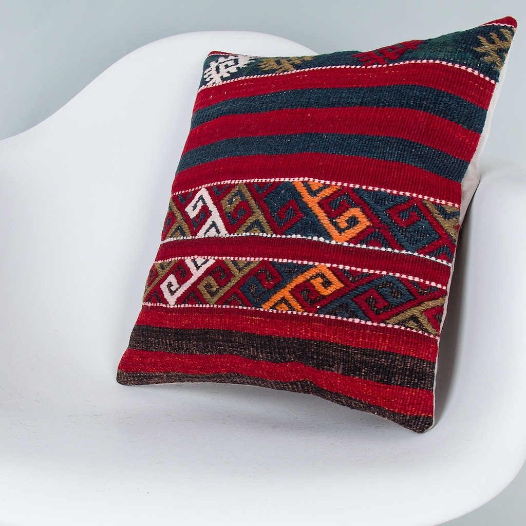 Striped_Multiple Color_Kilim Pillow Cover_16x16_Z1000_7673