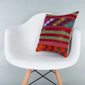 Striped_Multiple Color_Kilim Pillow Cover_16x16_Z1000_7705