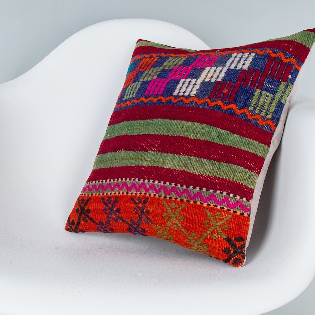 Striped_Multiple Color_Kilim Pillow Cover_16x16_Z1000_7706