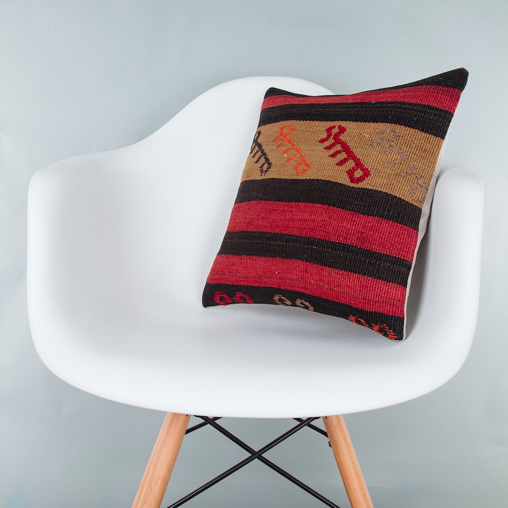 Striped_Multiple Color_Kilim Pillow Cover_16x16_Z1000_7718