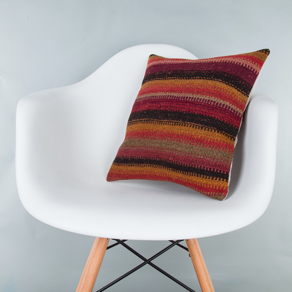 Striped_Multiple Color_Kilim Pillow Cover_16x16_Z1000_7720