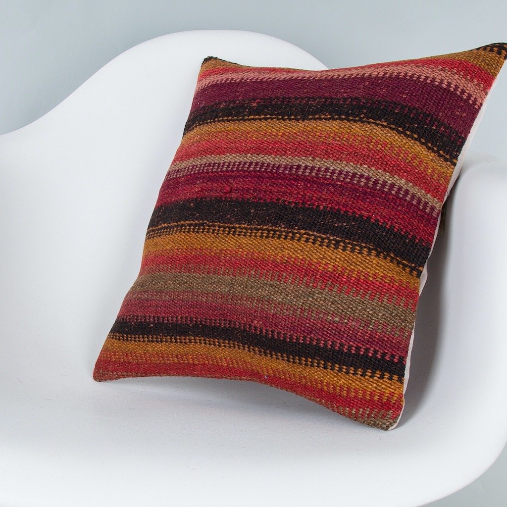 Striped_Multiple Color_Kilim Pillow Cover_16x16_Z1000_7720