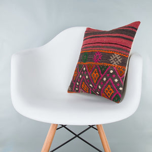 Striped_Multiple Color_Kilim Pillow Cover_16x16_Z1000_7786