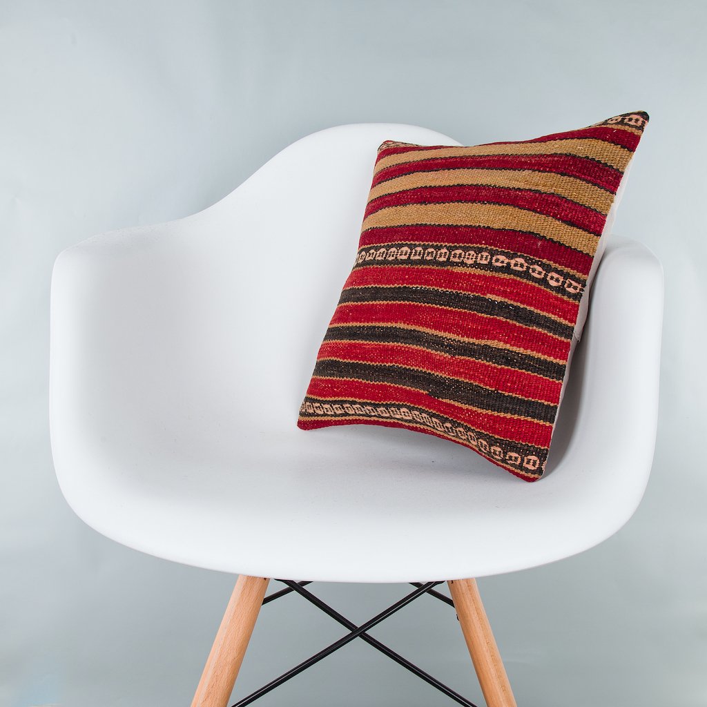 Striped_Multiple Color_Kilim Pillow Cover_16x16_Z1000_7805