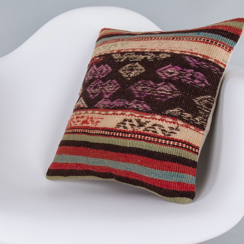 Striped_Multiple Color_Kilim Pillow Cover_16x16_Z1000_7860