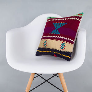 Striped_Multiple Color_Kilim Pillow Cover_16x16_Z1000_7884