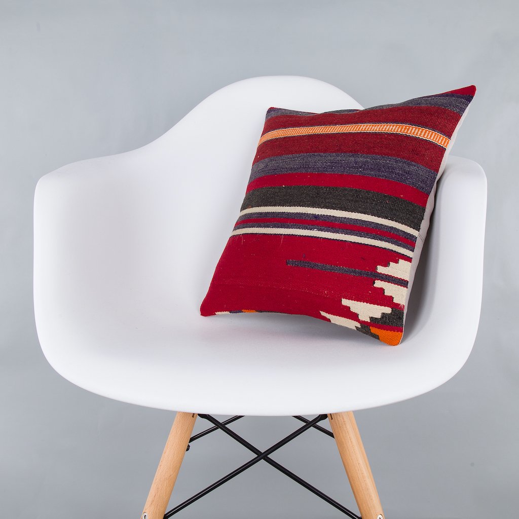Striped_Multiple Color_Kilim Pillow Cover_16x16_Z1000_7890