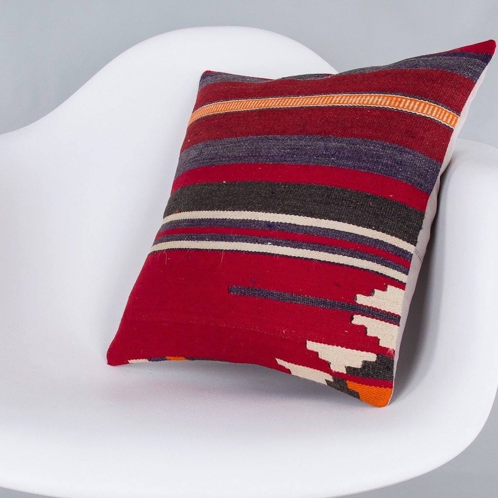 Striped_Multiple Color_Kilim Pillow Cover_16x16_Z1000_7890