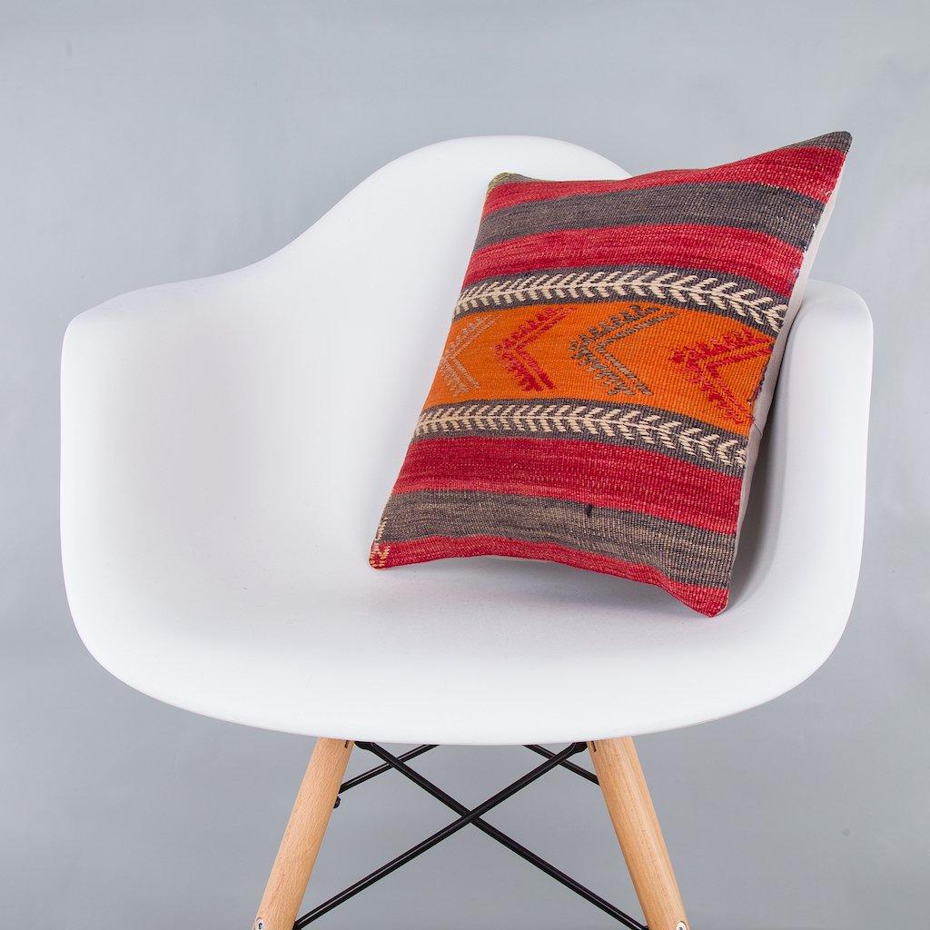 Striped_Multiple Color_Kilim Pillow Cover_16x16_Z1000_7898