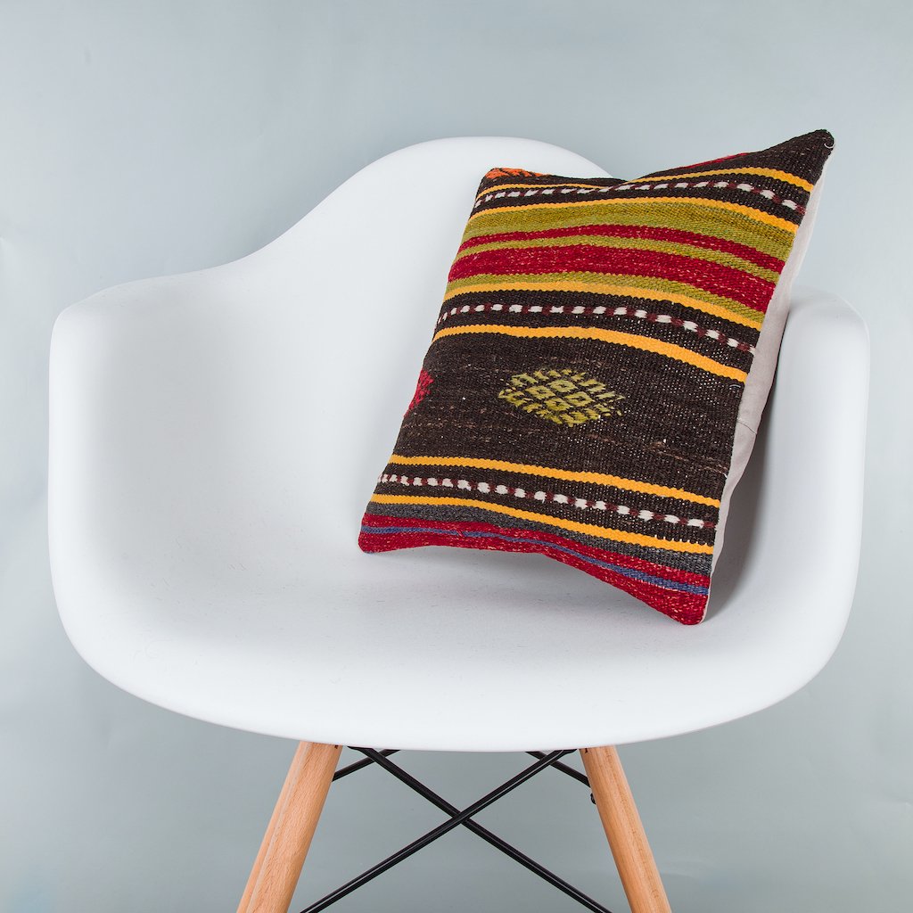 Striped_Multiple Color_Kilim Pillow Cover_16x16_Z1000_8313