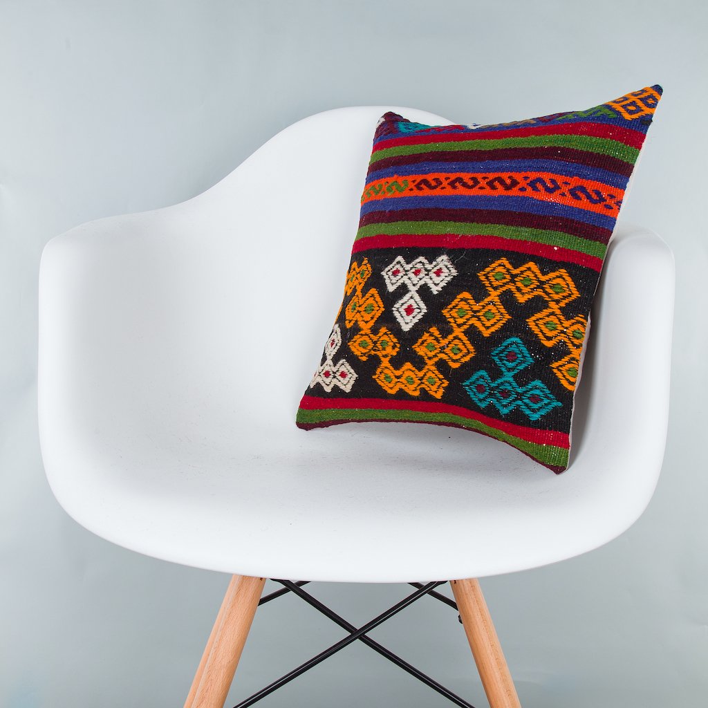 Striped_Multiple Color_Kilim Pillow Cover_16x16_Z1000_8424