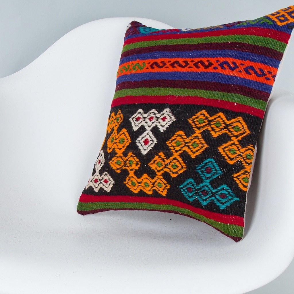 Striped_Multiple Color_Kilim Pillow Cover_16x16_Z1000_8424