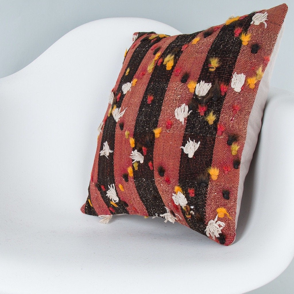 Striped_Multiple Color_Kilim Pillow Cover_16x16_Z1000_8428