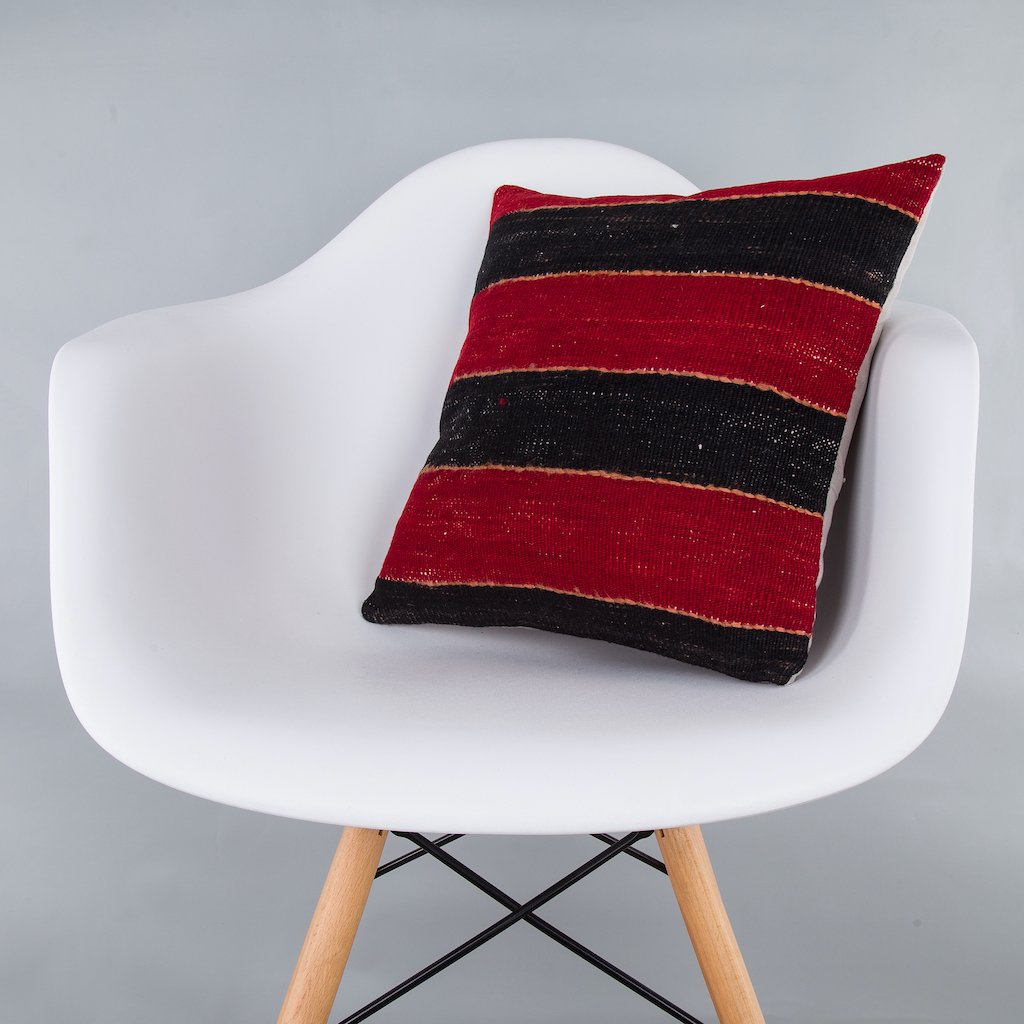 Striped_Multiple Color_Kilim Pillow Cover_16x16_Z1005_7267