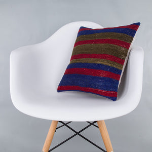 Striped_Multiple Color_Kilim Pillow Cover_16x16_Z1005_7541