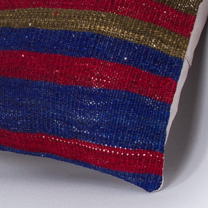 Striped_Multiple Color_Kilim Pillow Cover_16x16_Z1005_7541