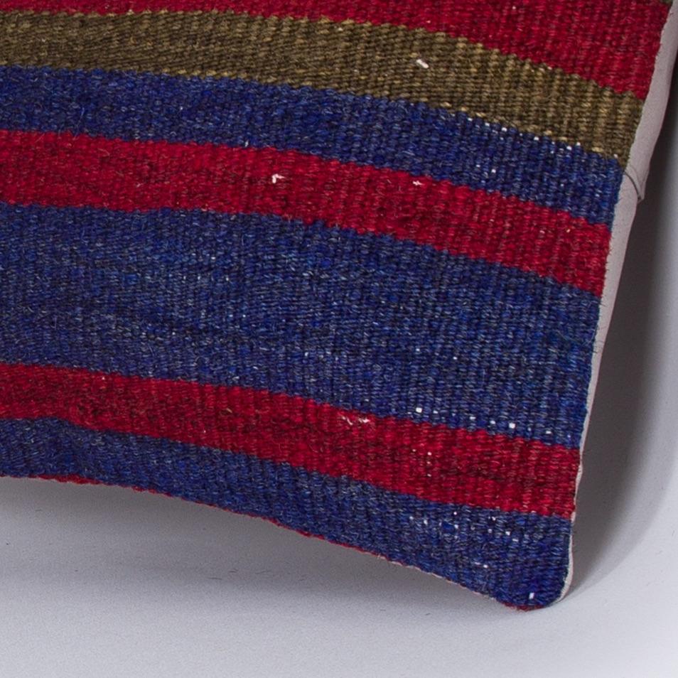 Striped_Multiple Color_Kilim Pillow Cover_16x16_Z1005_7542