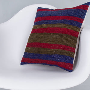 Striped_Multiple Color_Kilim Pillow Cover_16x16_Z1005_7545