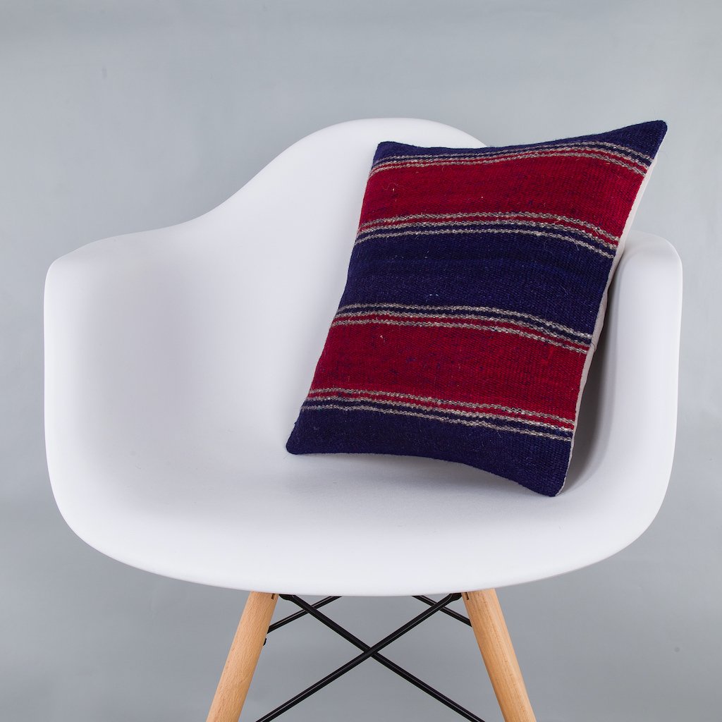 Striped_Multiple Color_Kilim Pillow Cover_16x16_Z1005_7563