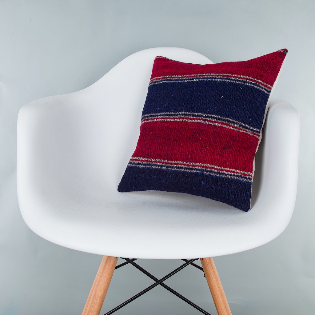 Striped_Multiple Color_Kilim Pillow Cover_16x16_Z1005_8411