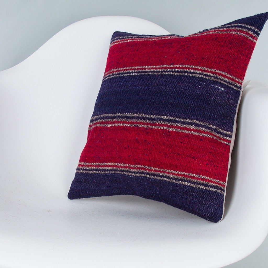 Striped_Multiple Color_Kilim Pillow Cover_16x16_Z1005_8413