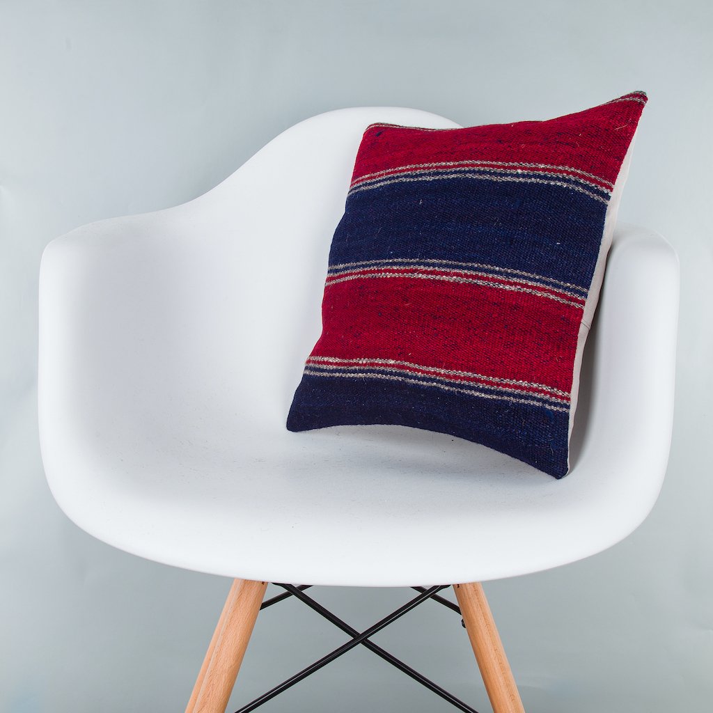 Striped_Multiple Color_Kilim Pillow Cover_16x16_Z1005_8414