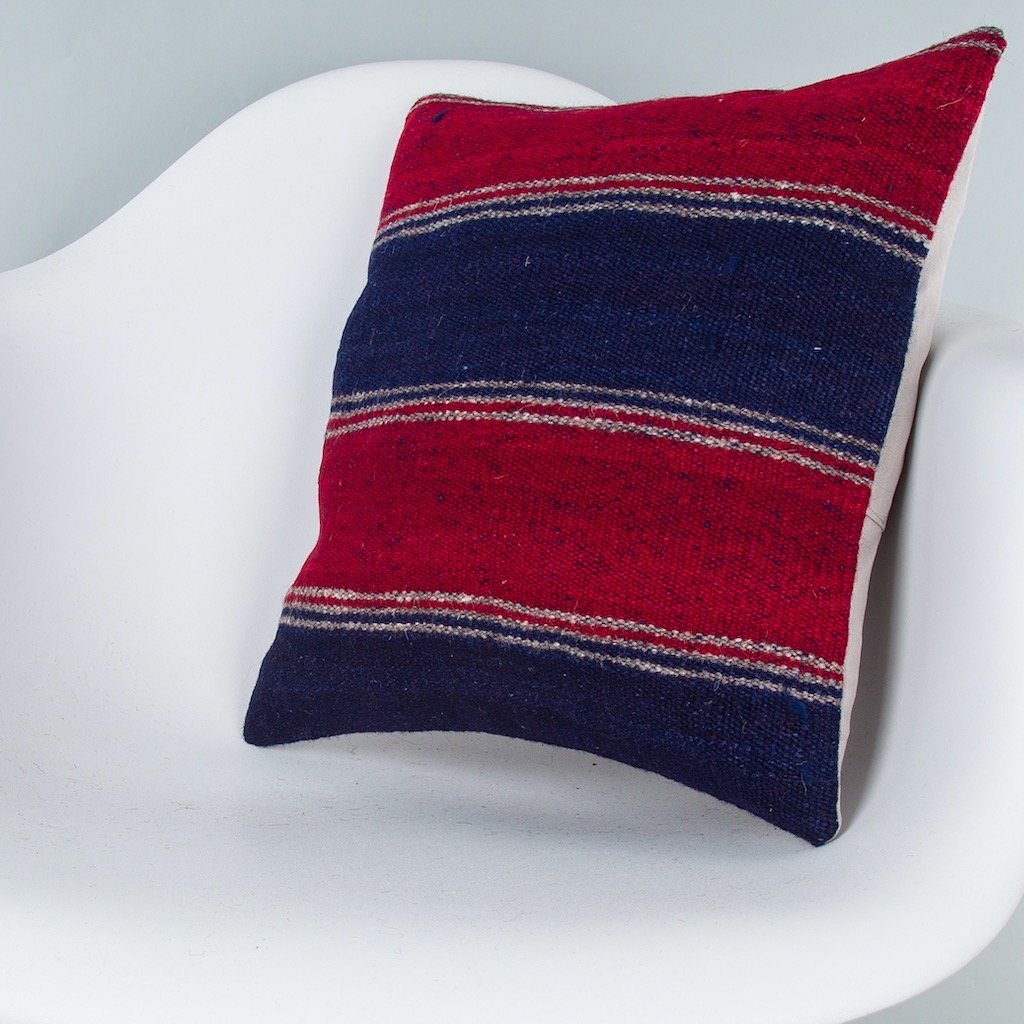 Striped_Multiple Color_Kilim Pillow Cover_16x16_Z1005_8414
