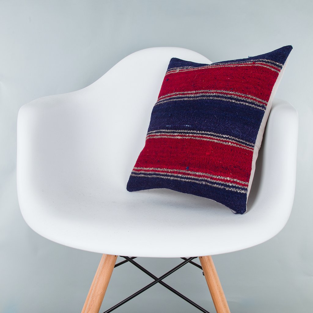 Striped_Multiple Color_Kilim Pillow Cover_16x16_Z1005_8415