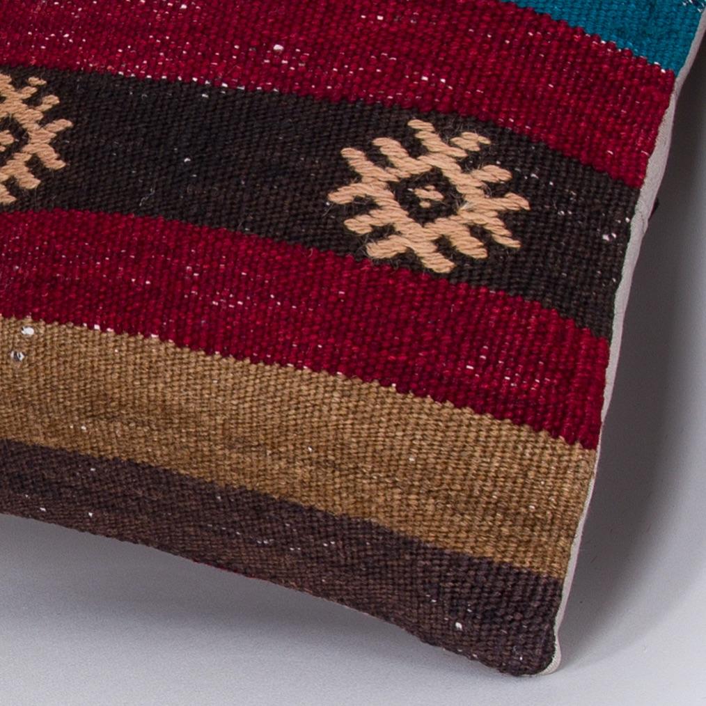 Striped_Multiple Color_Kilim Pillow Cover_16x16_Z1009_7246