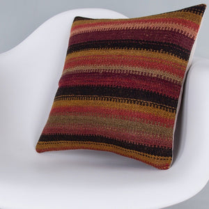 Striped_Multiple Color_Kilim Pillow Cover_16x16_Z1009_7261