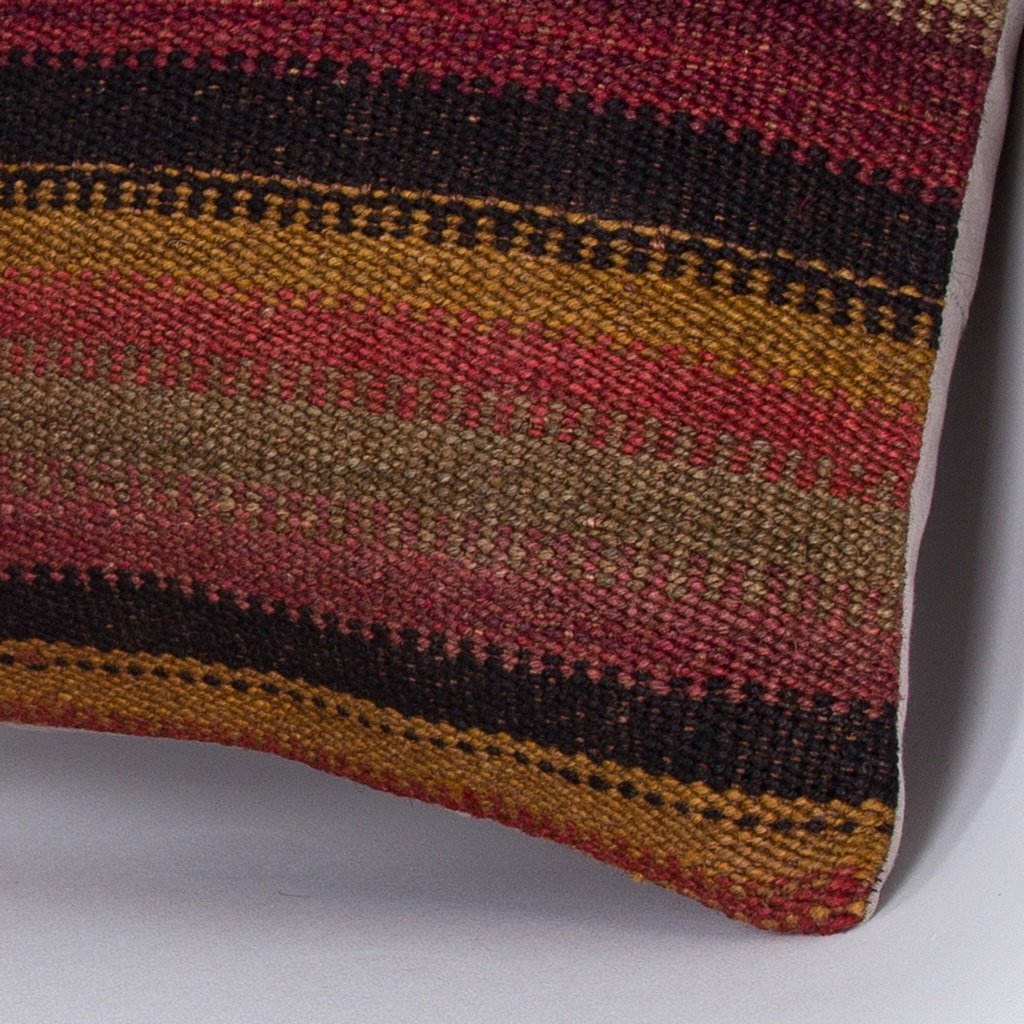 Striped_Multiple Color_Kilim Pillow Cover_16x16_Z1009_7261