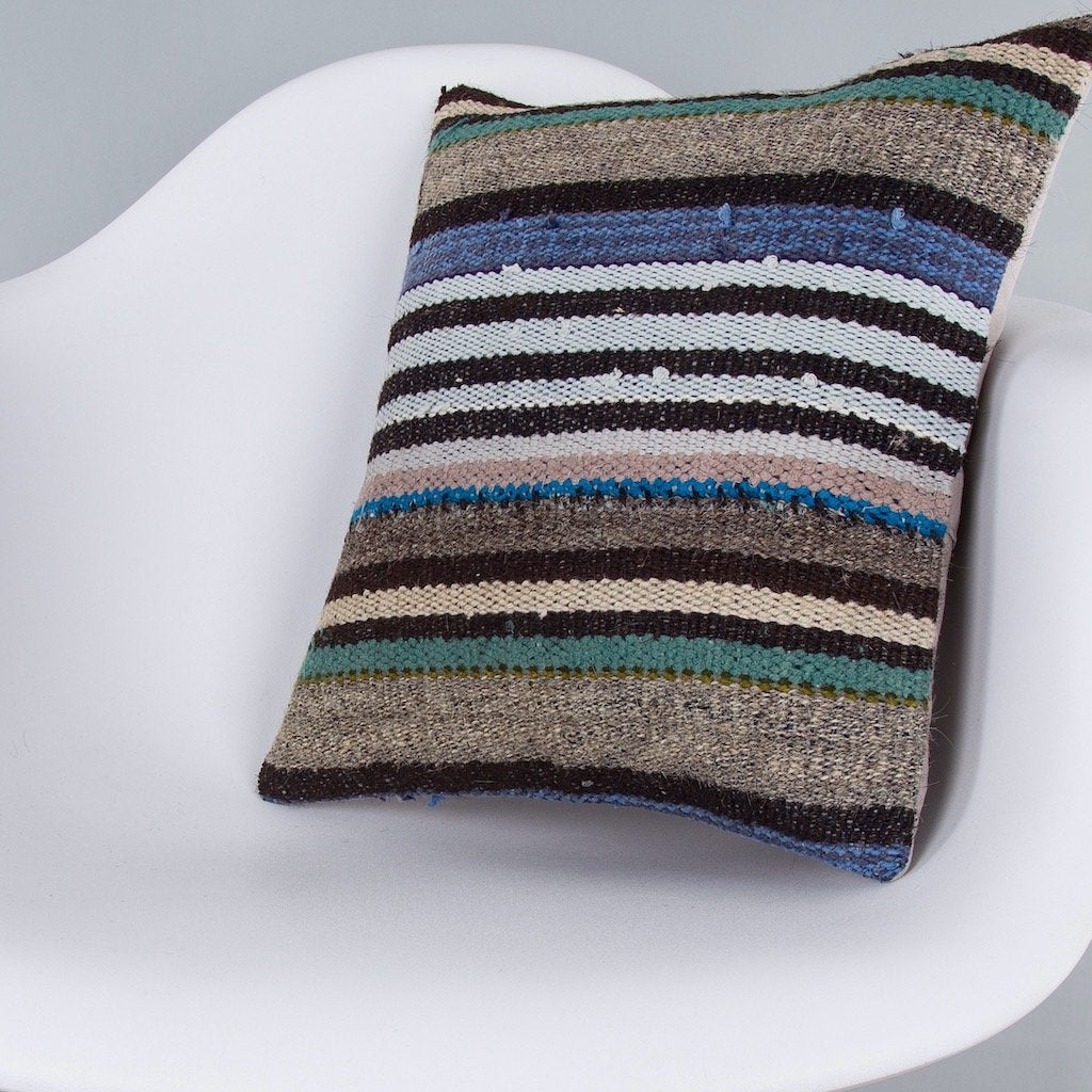 Striped_Multiple Color_Kilim Pillow Cover_16x16_Z1009_7316