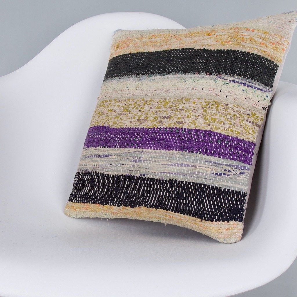 Striped_Multiple Color_Kilim Pillow Cover_16x16_Z1009_7319