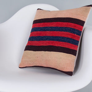 Striped_Multiple Color_Kilim Pillow Cover_16x16_Z1009_7342
