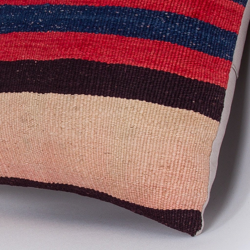 Striped_Multiple Color_Kilim Pillow Cover_16x16_Z1009_7342