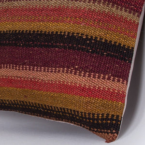 Striped_Multiple Color_Kilim Pillow Cover_16x16_Z1009_7373