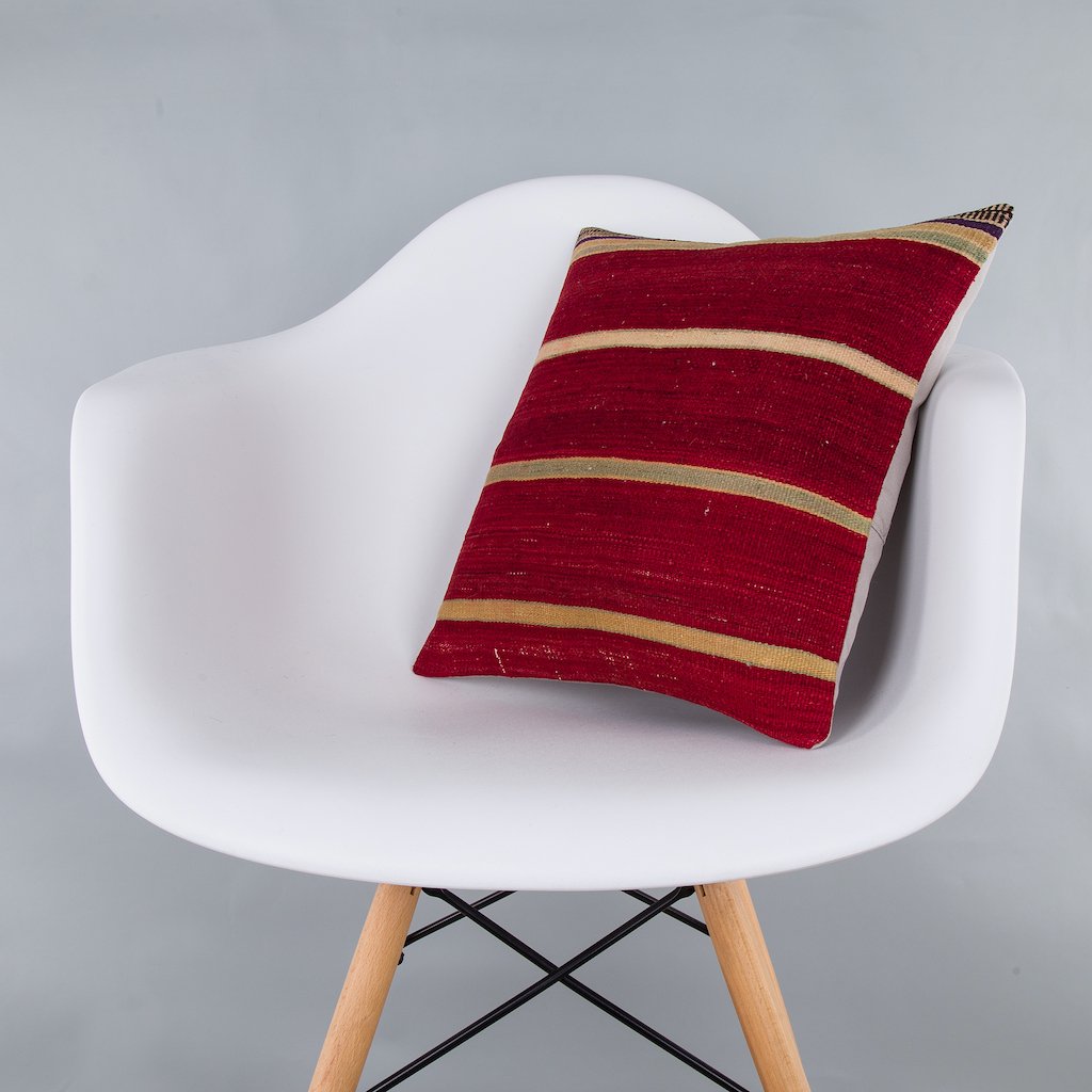 Striped_Multiple Color_Kilim Pillow Cover_16x16_Z1009_7381