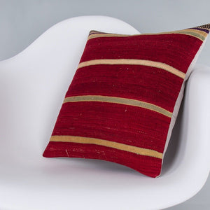 Striped_Multiple Color_Kilim Pillow Cover_16x16_Z1009_7381