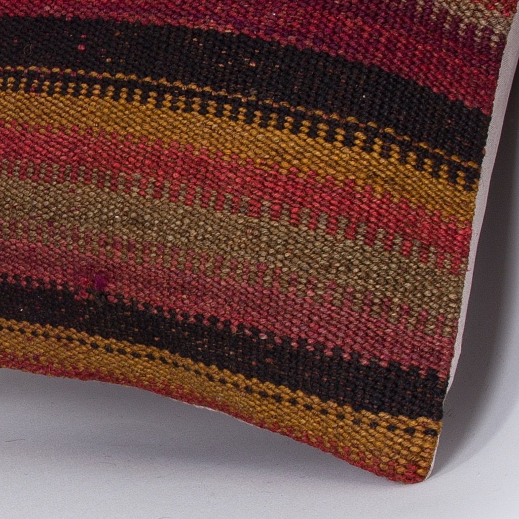 Striped_Multiple Color_Kilim Pillow Cover_16x16_Z1009_7426