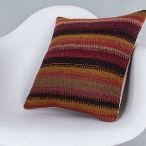 Striped_Multiple Color_Kilim Pillow Cover_16x16_Z1009_7428