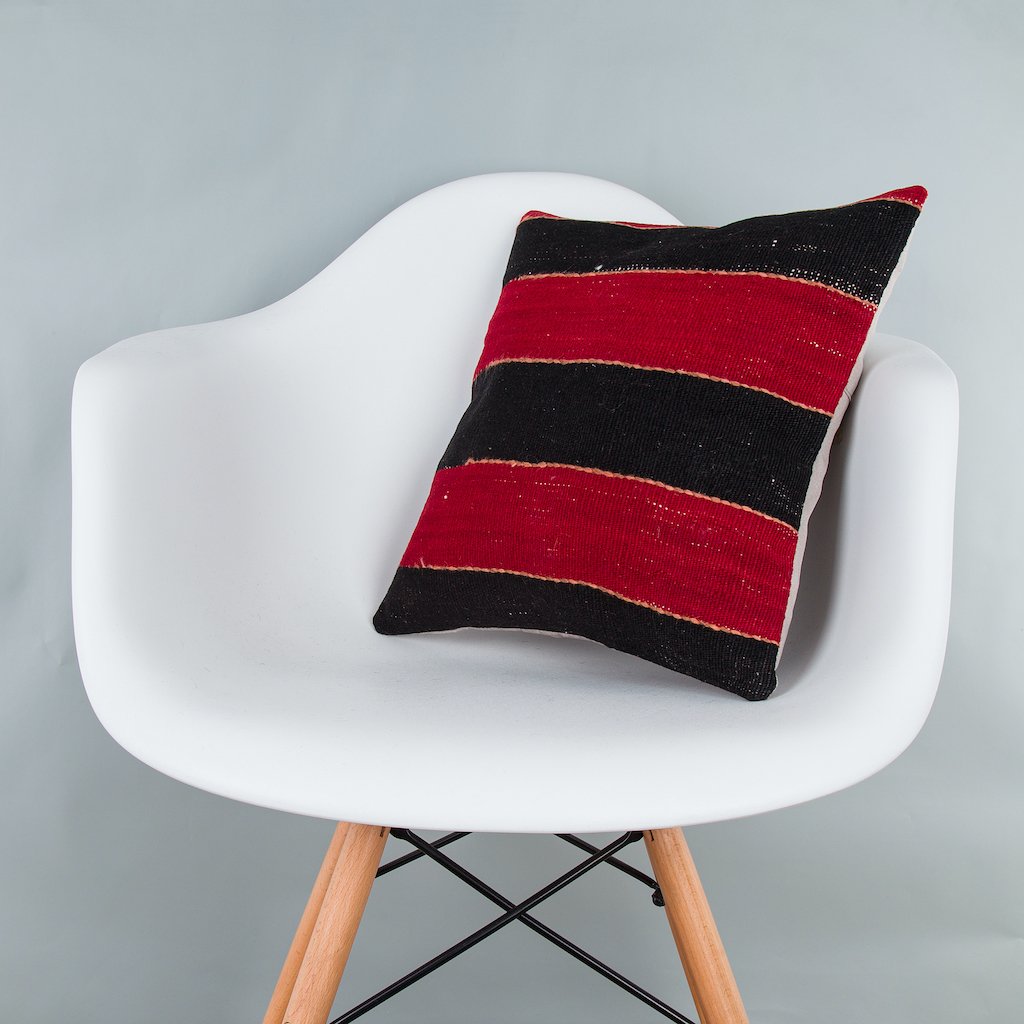 Striped_Multiple Color_Kilim Pillow Cover_16x16_Z1009_7472