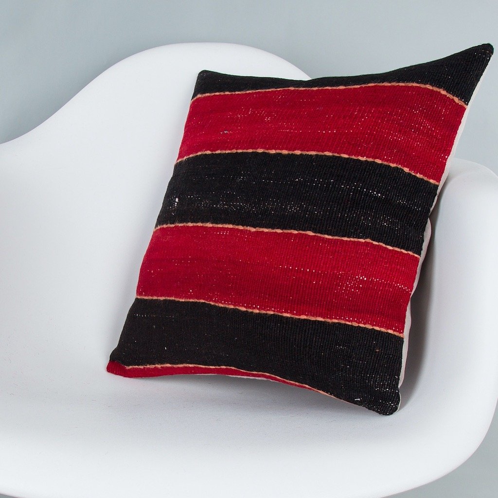 Striped_Multiple Color_Kilim Pillow Cover_16x16_Z1009_7473