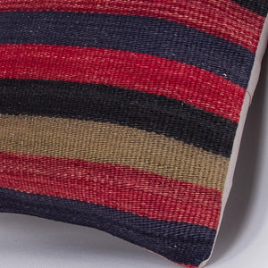 Striped_Multiple Color_Kilim Pillow Cover_16x16_Z1009_7575