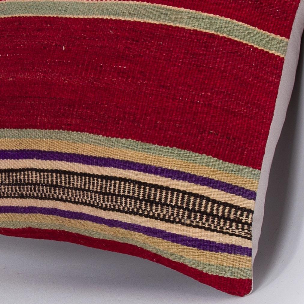 Striped_Multiple Color_Kilim Pillow Cover_16x16_Z1009_7580