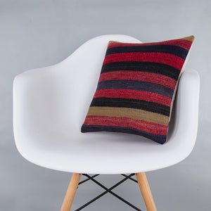 Striped_Multiple Color_Kilim Pillow Cover_16x16_Z1009_7588