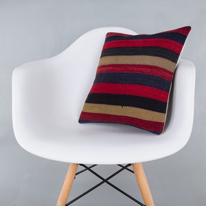 Striped_Multiple Color_Kilim Pillow Cover_16x16_Z1009_7629