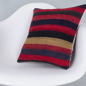 Striped_Multiple Color_Kilim Pillow Cover_16x16_Z1009_7632