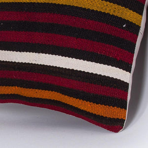Striped_Multiple Color_Kilim Pillow Cover_16x16_Z1009_7648