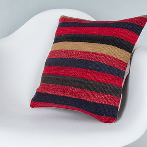 Striped_Multiple Color_Kilim Pillow Cover_16x16_Z1009_7666