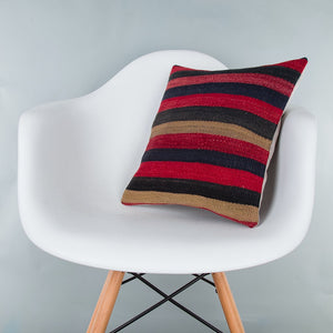 Striped_Multiple Color_Kilim Pillow Cover_16x16_Z1009_7670